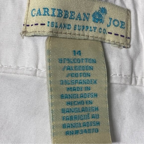 Caribbean Joe Women’s Chino Shorts in White - Picture 9 of 9